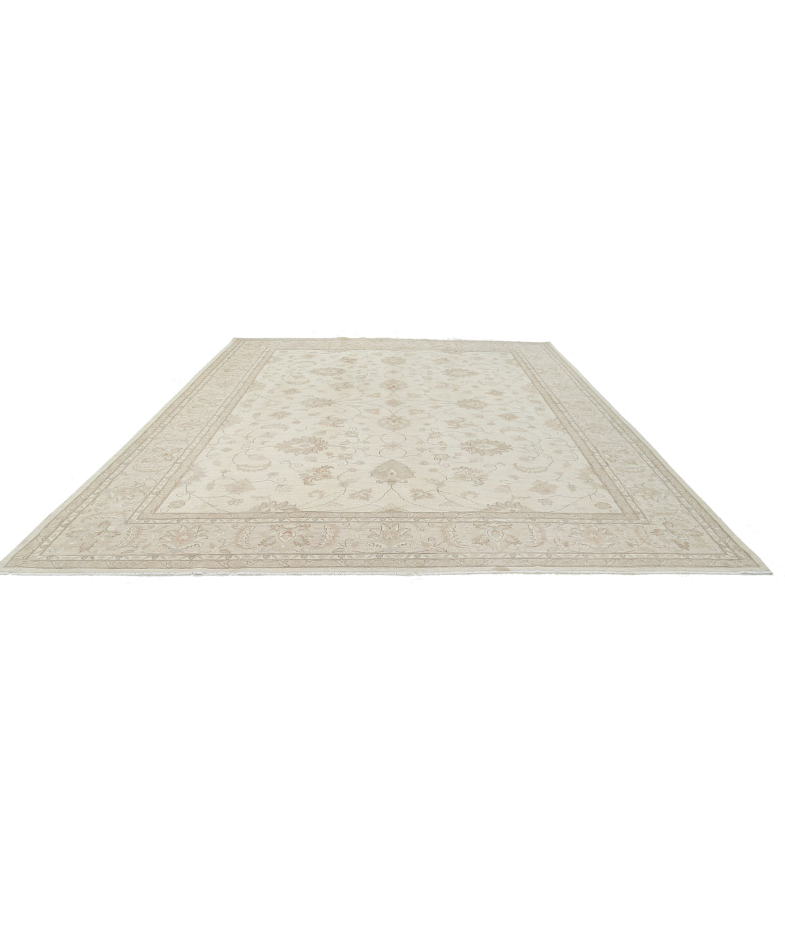 Hand Knotted Serenity Wool Rug - 11'8'' x 14'6'' 11'8'' x 14'6'' (350 X 435) / Ivory / Taupe