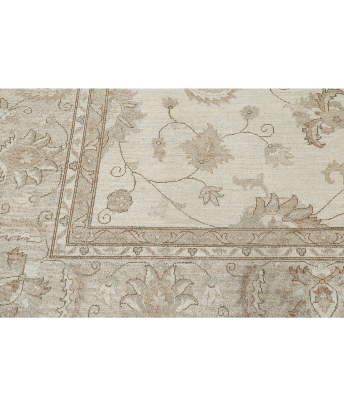 Hand Knotted Serenity Wool Rug - 11'8'' x 14'6'' 11'8'' x 14'6'' (350 X 435) / Ivory / Taupe