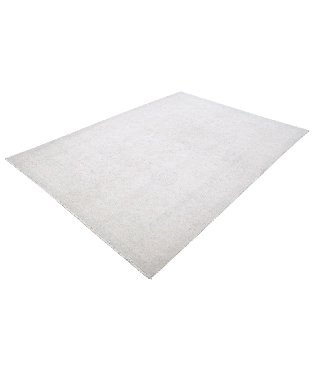 Hand Knotted Fine Serenity Wool Rug - 6'2'' x 8'5'' 6'2'' x 8'5'' (185 X 253) / Ivory / Ivory