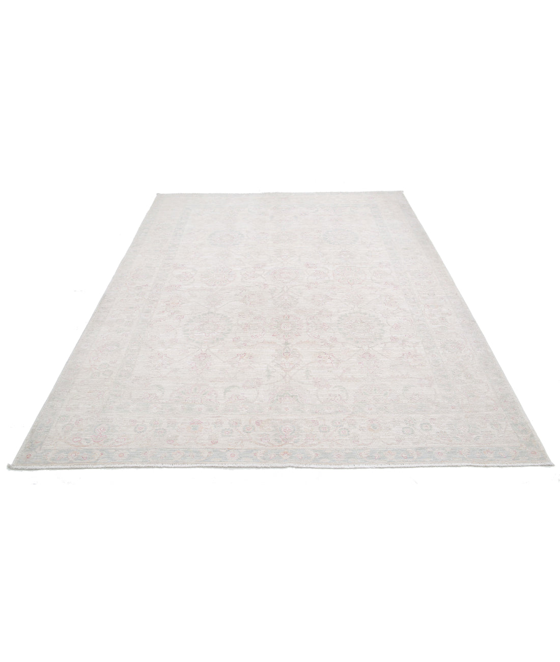 Hand Knotted Fine Serenity Wool Rug - 6'2'' x 8'5'' 6'2'' x 8'5'' (185 X 253) / Ivory / Ivory