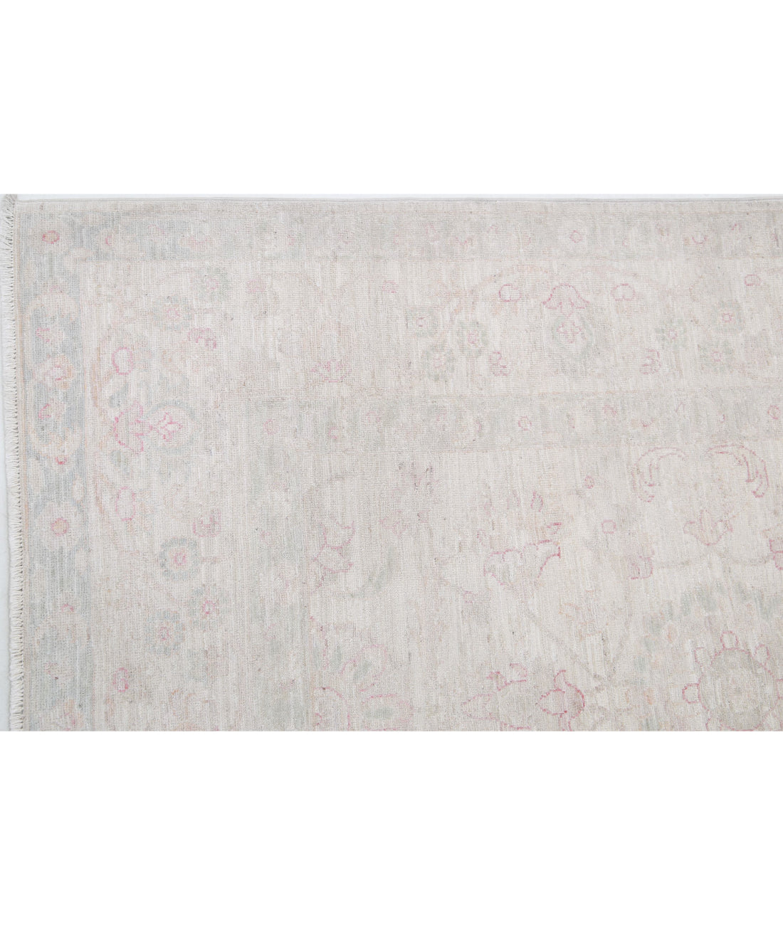 Hand Knotted Fine Serenity Wool Rug - 6'2'' x 8'5'' 6'2'' x 8'5'' (185 X 253) / Ivory / Ivory