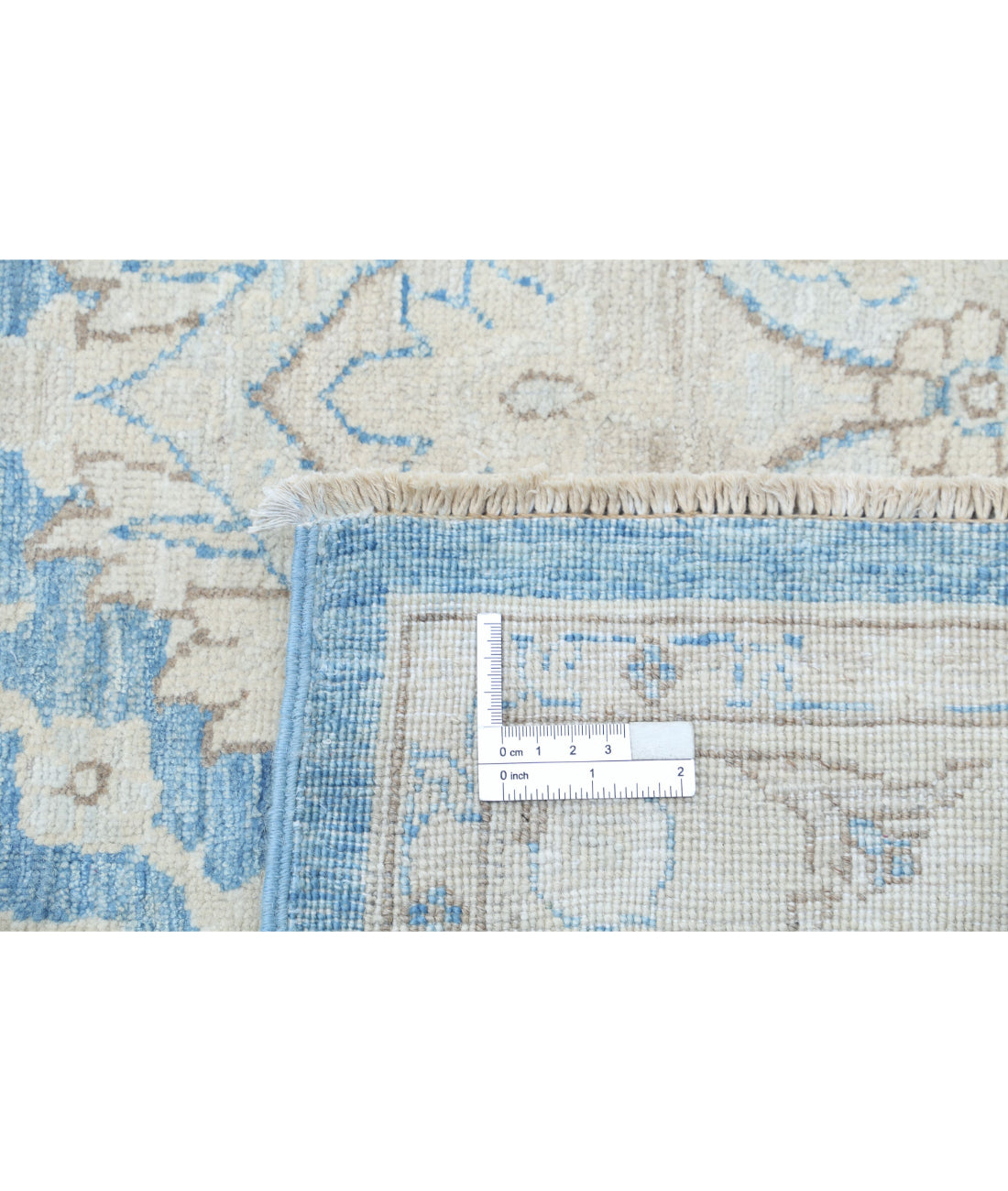 Hand Knotted Fine Serenity Wool Rug - 9'2'' x 11'4'' 9'2'' x 11'4'' (275 X 340) / Blue / Ivory