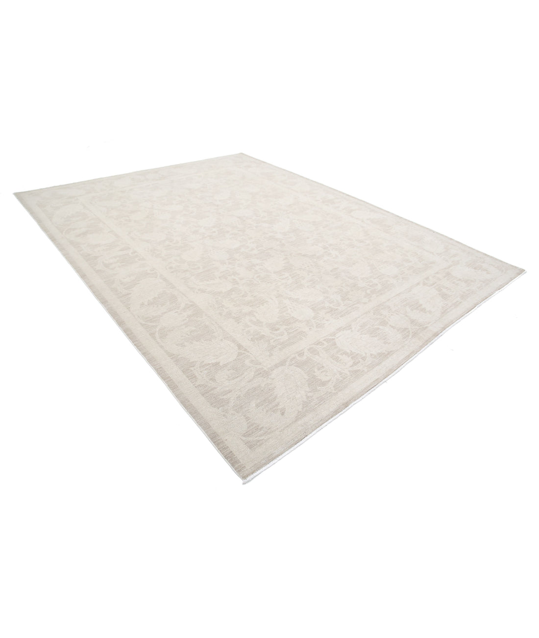 Hand Knotted Fine Serenity Wool Rug - 9'0'' x 11'8'' 9'0'' x 11'8'' (270 X 350) / Taupe / Ivory