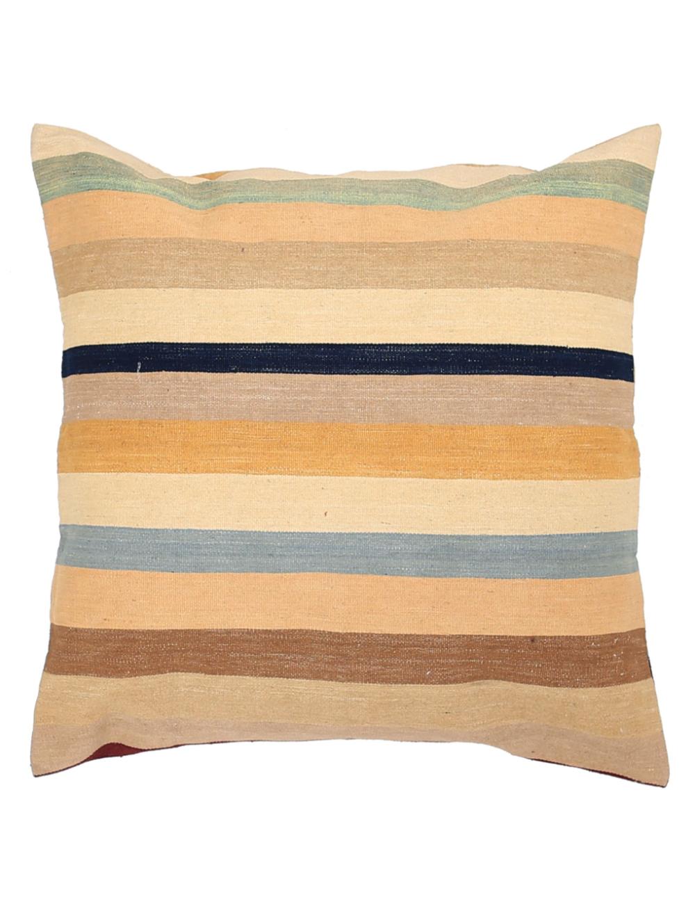 Hand Woven Modern Stripe Wool Pillow - 3&#39;0&#39;&#39; x 3&#39;0&#39;&#39; Arteverk Arteverk Rugs