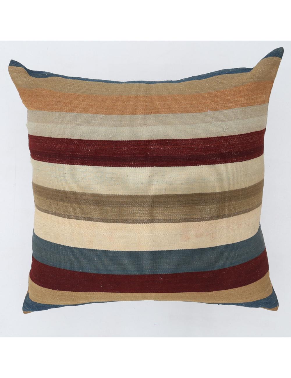 Hand Woven Modern Stripe Wool Pillow - 3&#39;0&#39;&#39; x 3&#39;0&#39;&#39; Arteverk Arteverk Rugs