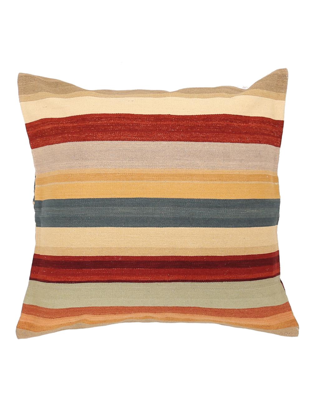 Hand Woven Modern Stripe Wool Pillow - 3&#39;0&#39;&#39; x 3&#39;0&#39;&#39; Arteverk Arteverk Rugs