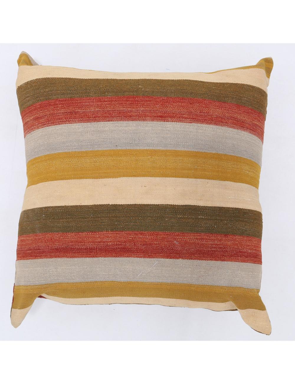 Hand Woven Modern Stripe Wool Pillow - 3&#39;0&#39;&#39; x 3&#39;0&#39;&#39; Arteverk Arteverk Rugs