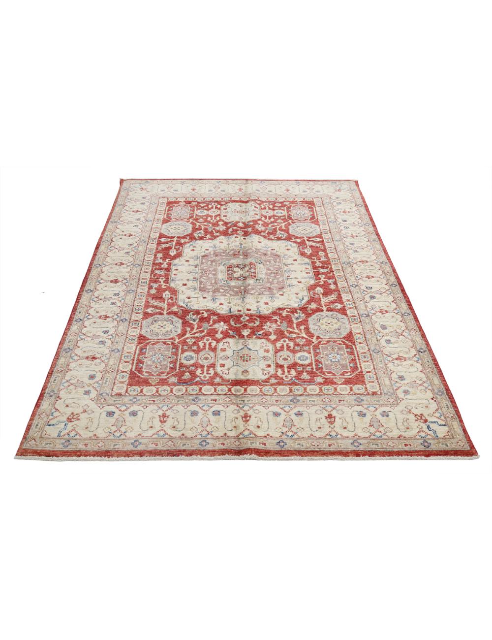 Hand Knotted Ziegler Farhan Wool Rug - 4'7'' x 6'9'' Arteverk Arteverk Rugs