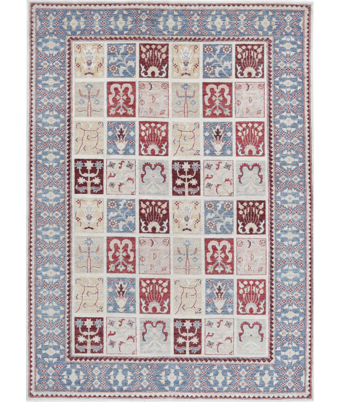 Hand Knotted Bakhtiari Wool Rug - 5&#39;6&#39;&#39; x 7&#39;7&#39;&#39; 5&#39;6&#39;&#39; x 7&#39;7&#39;&#39; (165 X 228) / Multi / Grey