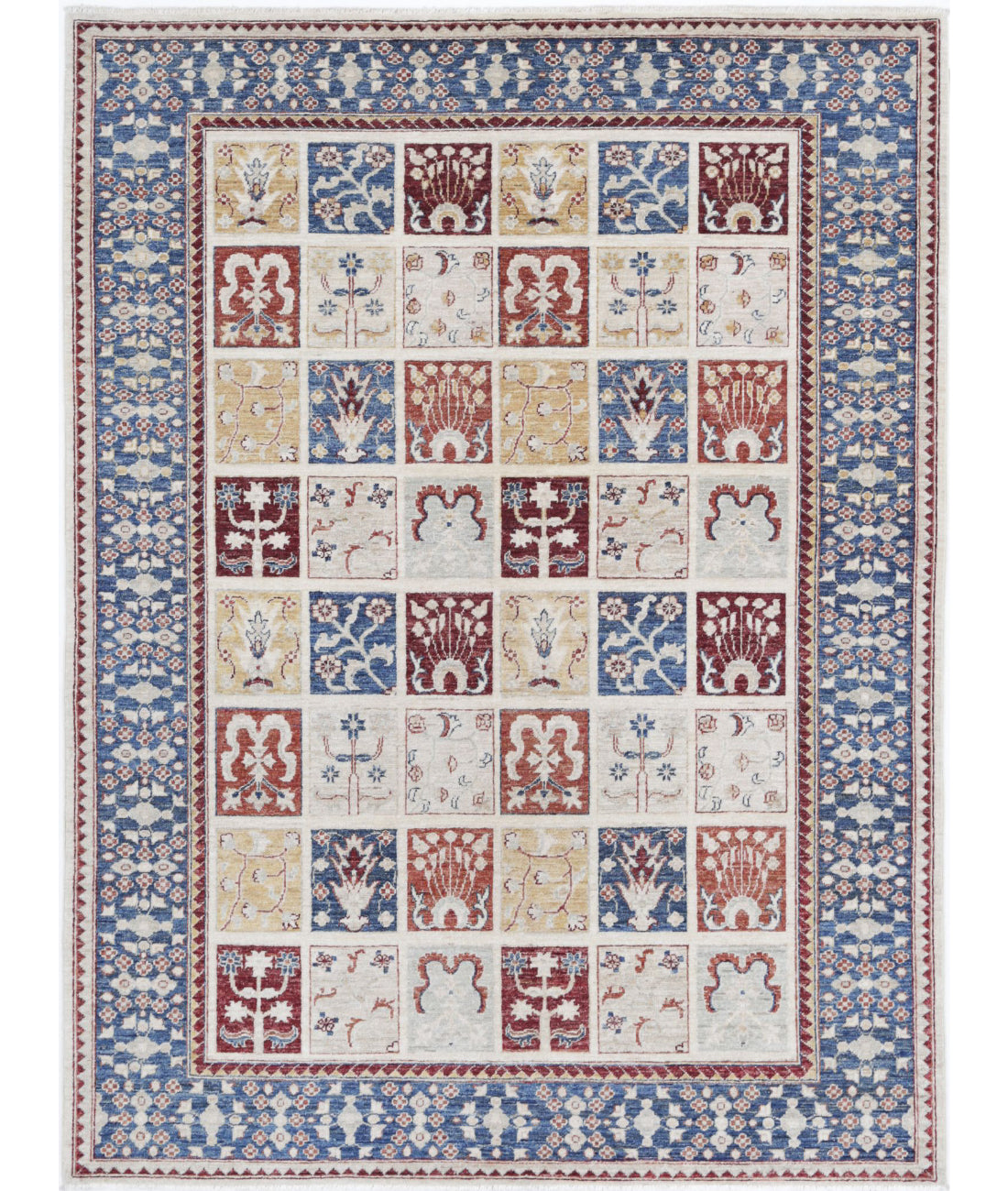 Hand Knotted Bakhtiari Wool Rug - 5&#39;7&#39;&#39; x 7&#39;4&#39;&#39; 5&#39;7&#39;&#39; x 7&#39;4&#39;&#39; (168 X 220) / Multi / Grey