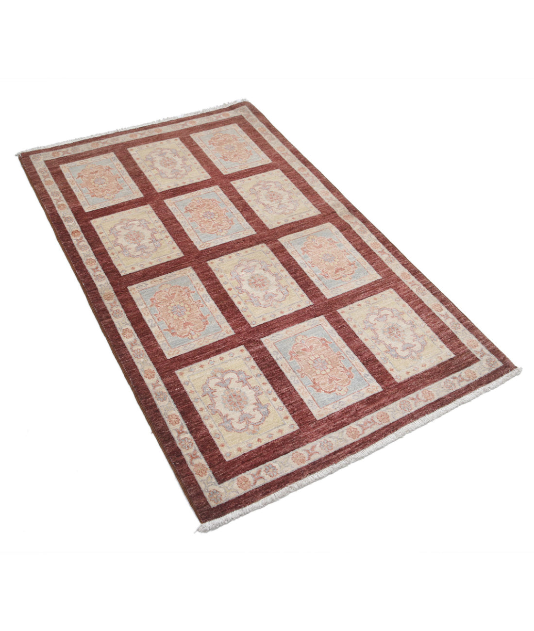 Hand Knotted Bakhtiari Wool Rug - 3'0'' x 4'9'' 3'0'' x 4'9'' (90 X 143) / Brown / Brown