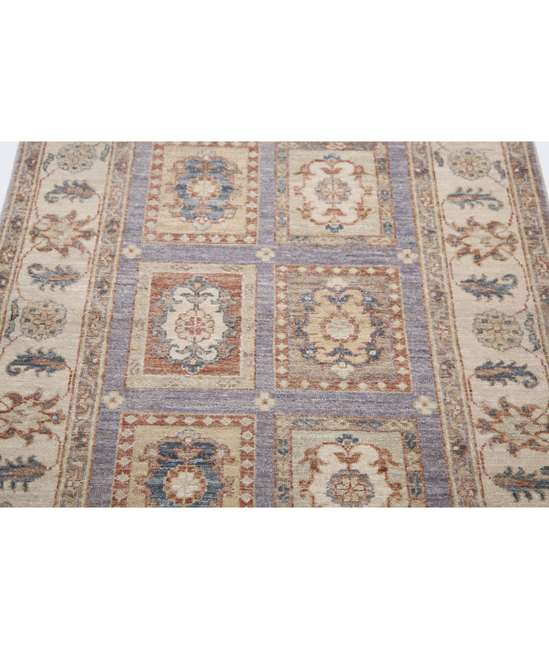 Hand Knotted Bakhtiari Wool Rug - 3'0'' x 5'0'' 3'0'' x 5'0'' (90 X 150) / Grey / Ivory