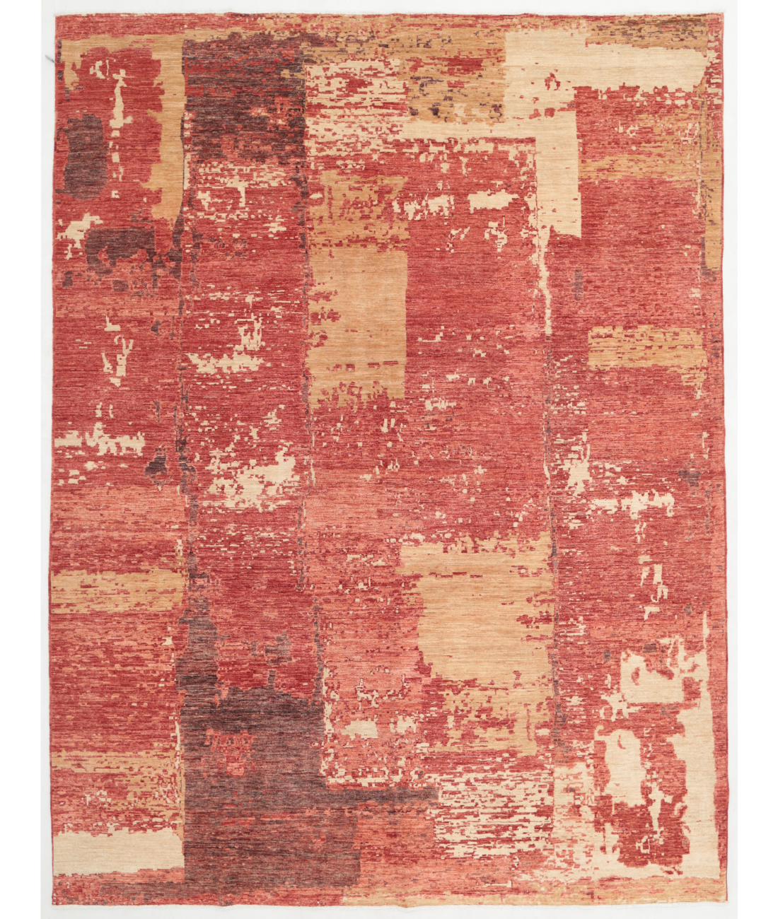 Hand Knotted Abstract Wool Rug  - 8&#39; 10&quot; X 11&#39; 9&quot; 8&#39; 10&quot; X 11&#39; 9&quot; (269 X 358) / Red / Rust