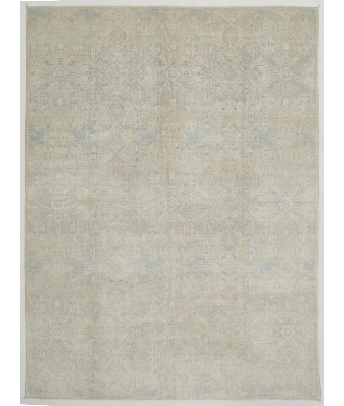 Hand Knotted Ariana Wool Rug  - 8&#39; 8&quot; X 11&#39; 6&quot; 8&#39; 8&quot; X 11&#39; 6&quot; (264 X 351) / Grey / Blue