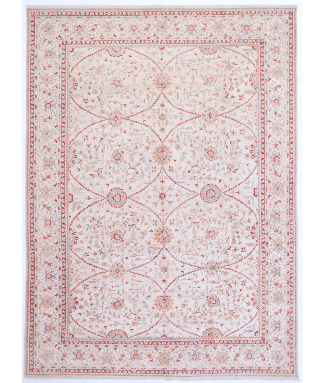 Hand Knotted Ariana Wool Rug  - 9&#39; 10&quot; X 13&#39; 6&quot; 9&#39; 10&quot; X 13&#39; 6&quot; (300 X 411) / Ivory / Ivory