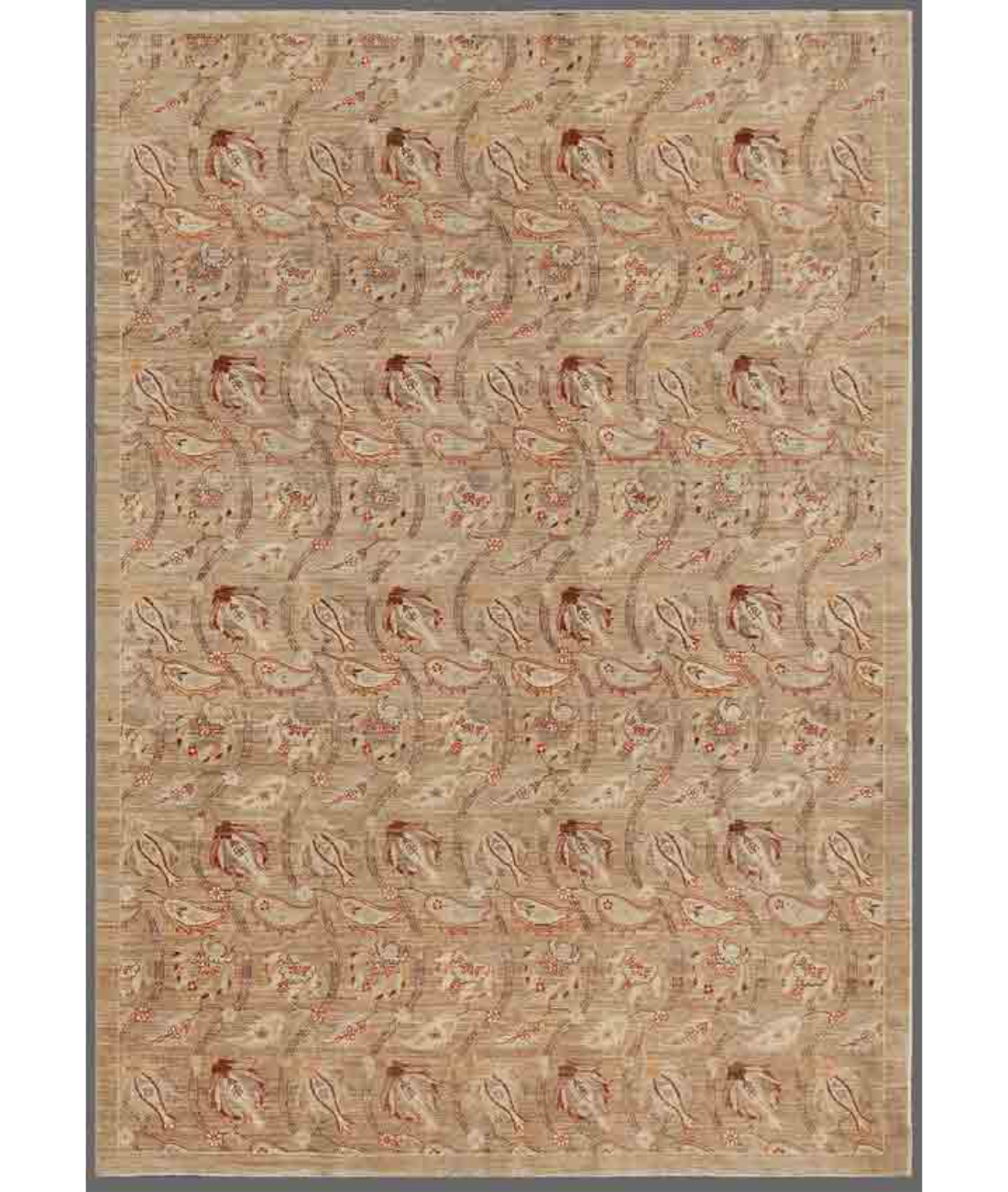 Hand Knotted Ariana Wool Rug  - 6&#39; 2&quot; X 8&#39; 9&quot; 6&#39; 2&quot; X 8&#39; 9&quot; (188 X 267) / Taupe / Ivory