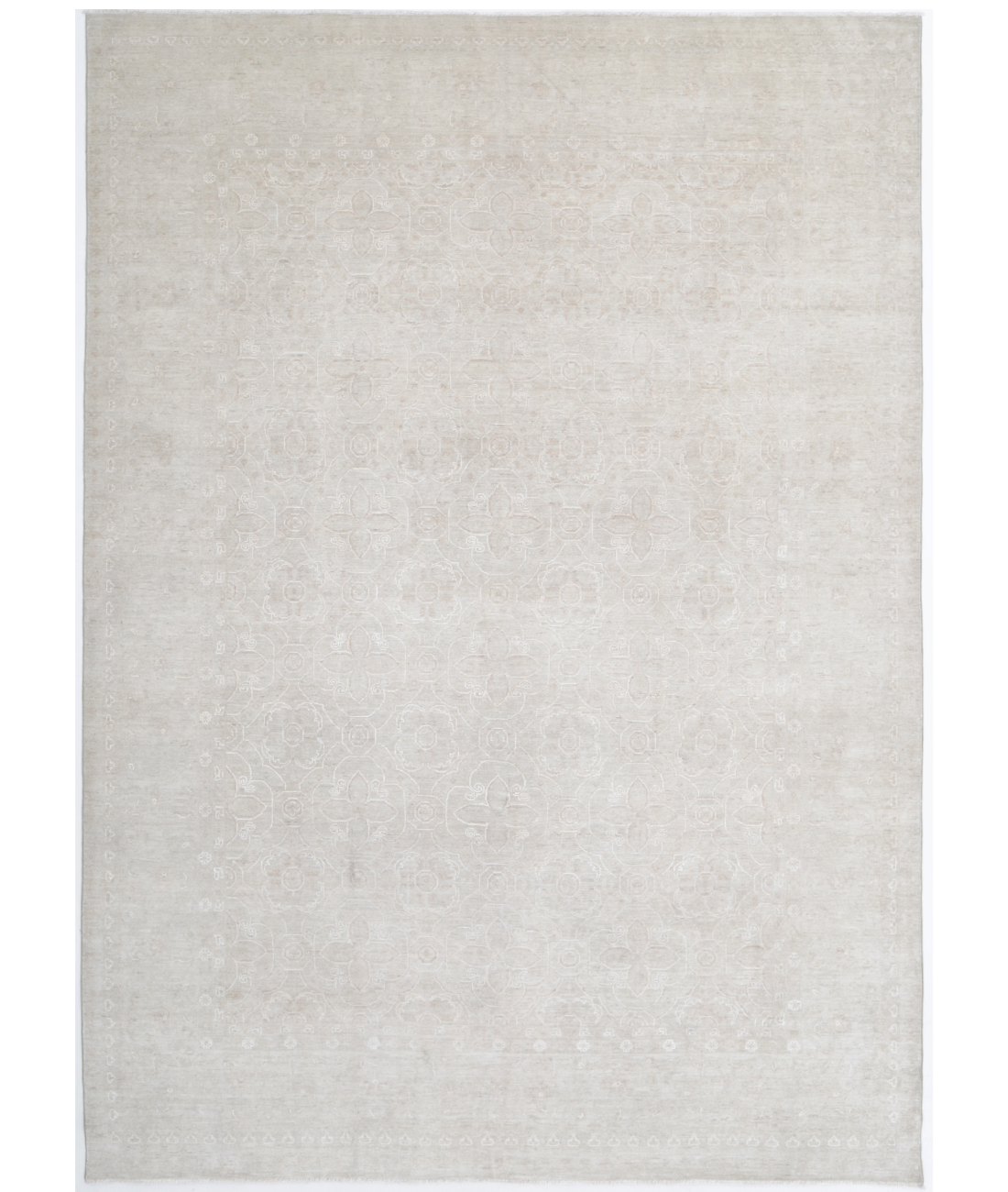 Hand Knotted Ariana Wool Rug  - 7&#39; 10&quot; X 11&#39; 0&quot; 7&#39; 10&quot; X 11&#39; 0&quot; (239 X 335) / Ivory / Blue