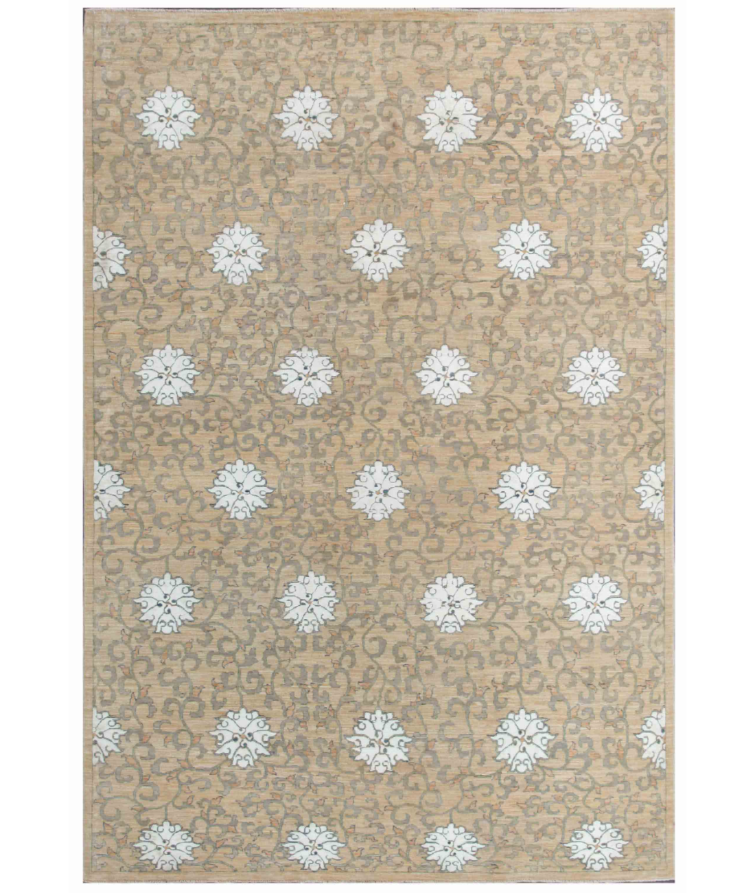 Hand Knotted Artemix Wool &amp; Cotton Rug  - 5&#39; 9&quot; X 8&#39; 7&quot; 5&#39; 9&quot; X 8&#39; 7&quot; (175 X 262) / Beige / Ivory