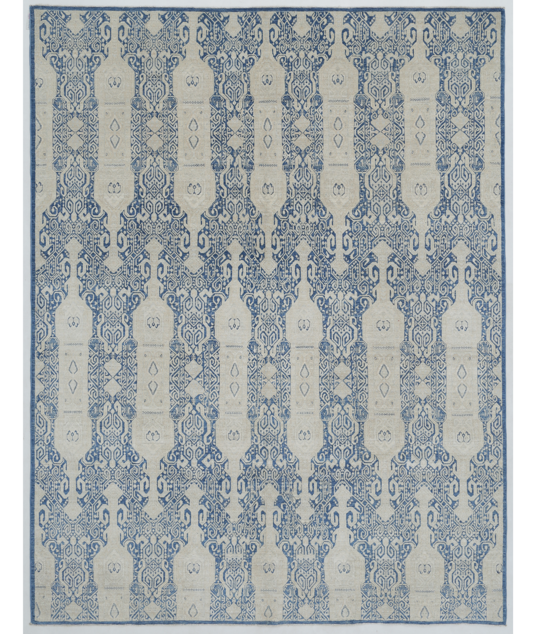 Hand Knotted Artemix Wool Rug  - 8&#39; 0&quot; X 10&#39; 6&quot; 8&#39; 0&quot; X 10&#39; 6&quot; (244 X 320) / Blue / Ivory