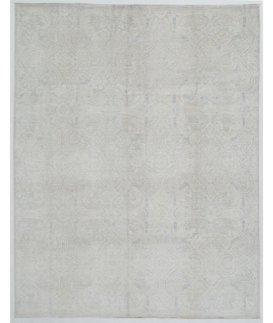 Hand Knotted Artemix Wool Rug  - 7&#39; 10&quot; X 9&#39; 9&quot; 7&#39; 10&quot; X 9&#39; 9&quot; (239 X 297) / Grey / Ivory