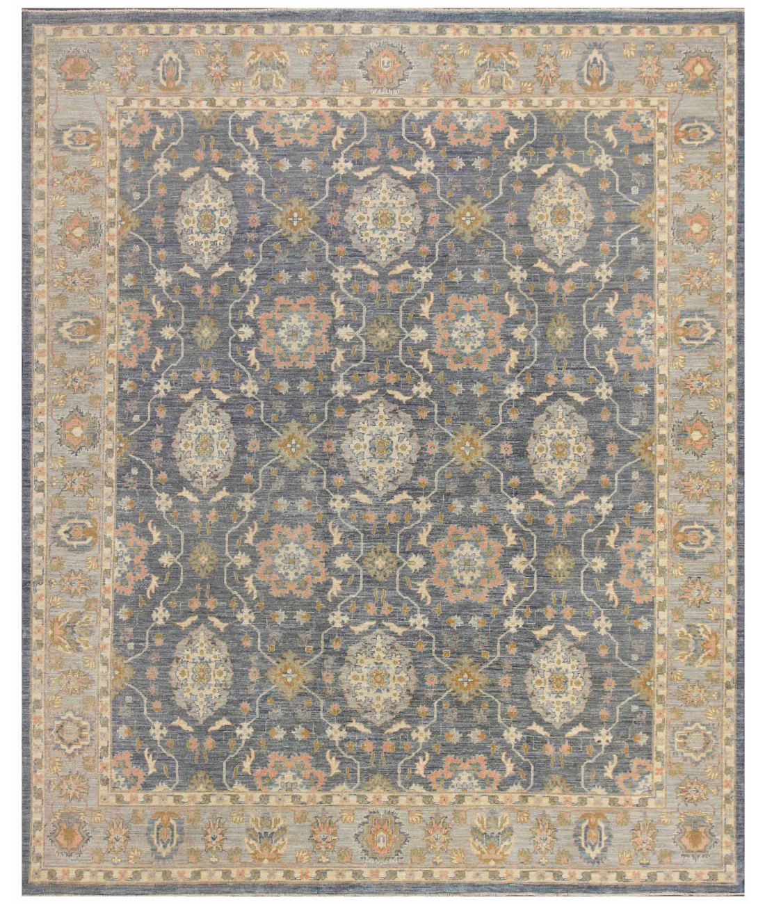 Hand Knotted Artemix Wool Rug  - 7&#39; 11&quot; X 9&#39; 10&quot; 7&#39; 11&quot; X 9&#39; 10&quot; (241 X 300) / Grey / Ivory