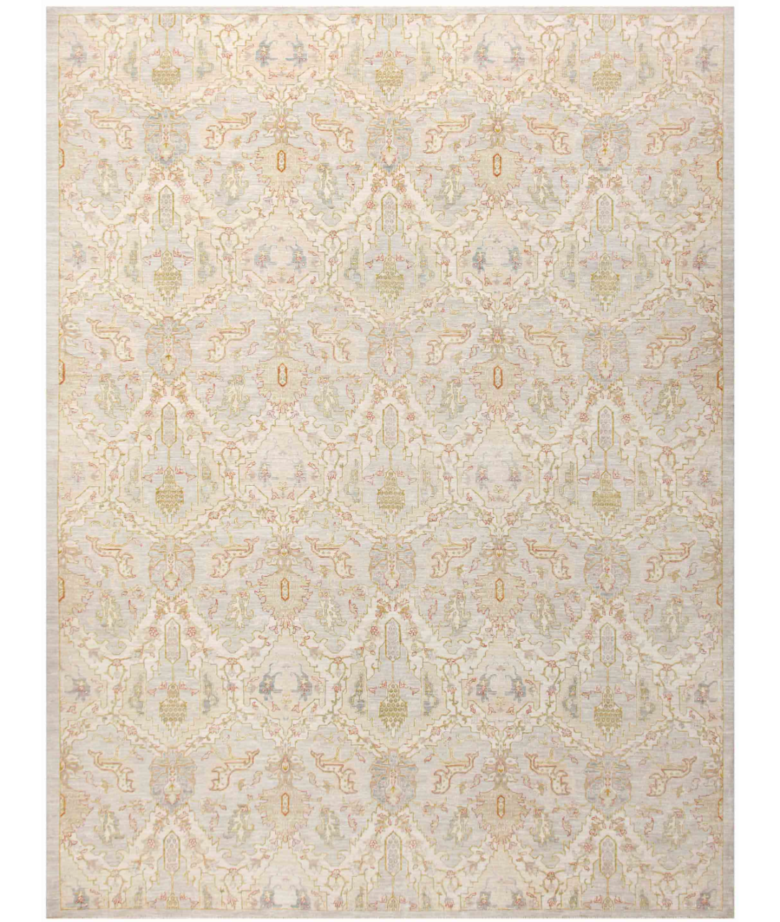 Hand Knotted Artemix Wool Rug  - 10&#39; 3&quot; X 13&#39; 8&quot; 10&#39; 3&quot; X 13&#39; 8&quot; (312 X 417) / Grey / Ivory