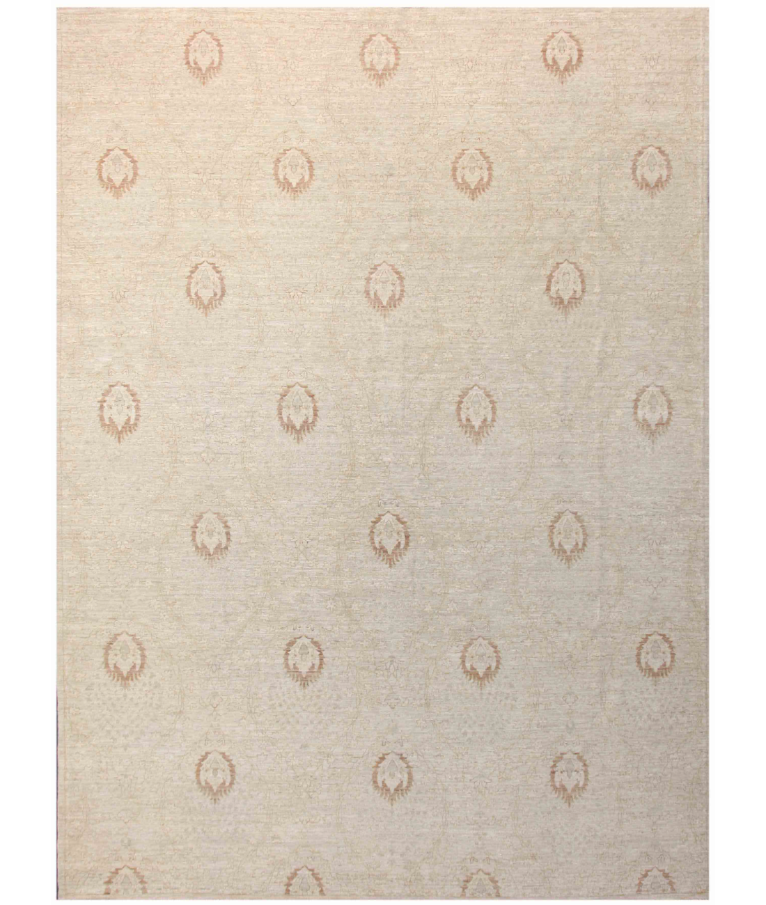 Hand Knotted Artemix Wool Rug  - 8&#39; 8&quot; X 11&#39; 11&quot; 8&#39; 8&quot; X 11&#39; 11&quot; (264 X 363) / Ivory / Taupe