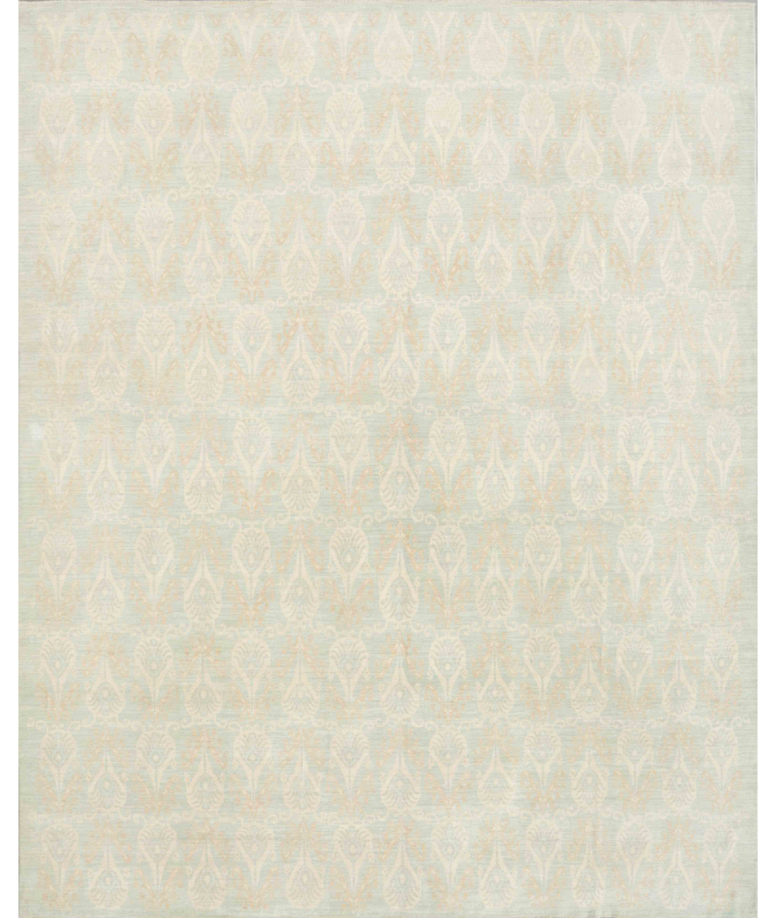 Hand Knotted Artemix Wool Rug  - 11&#39; 8&quot; X 14&#39; 4&quot; 11&#39; 8&quot; X 14&#39; 4&quot; (356 X 437) / Teal / Taupe