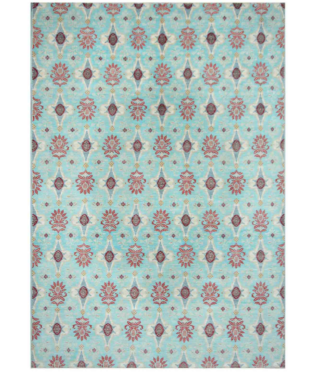 Hand Knotted Artemix Wool Rug  - 10&#39; 0&quot; X 14&#39; 4&quot; 10&#39; 0&quot; X 14&#39; 4&quot; (305 X 437) / Teal / Red