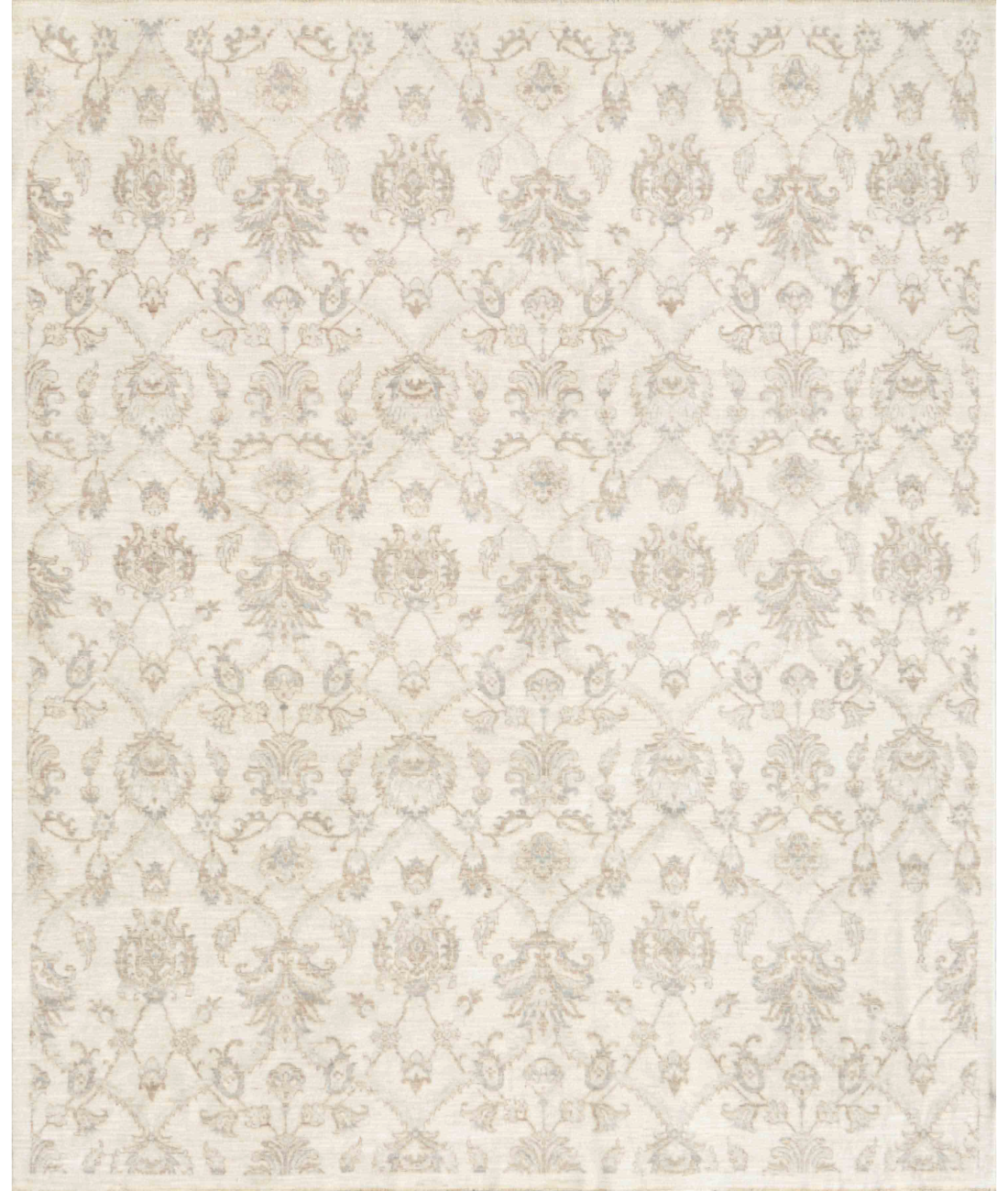 Hand Knotted Artemix Wool Rug  - 7&#39; 11&quot; X 9&#39; 6&quot; 7&#39; 11&quot; X 9&#39; 6&quot; (241 X 290) / Ivory / Brown