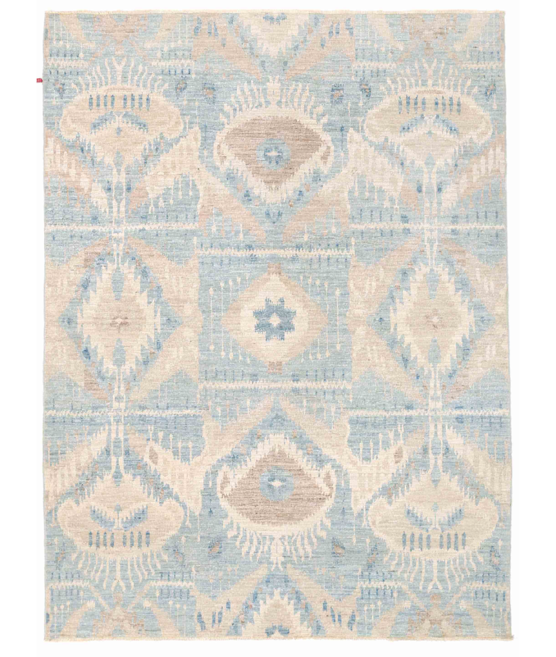 Hand Knotted Artemix Wool Rug  - 4&#39; 11&quot; X 6&#39; 6&quot; 4&#39; 11&quot; X 6&#39; 6&quot; (150 X 198) / Blue / Ivory