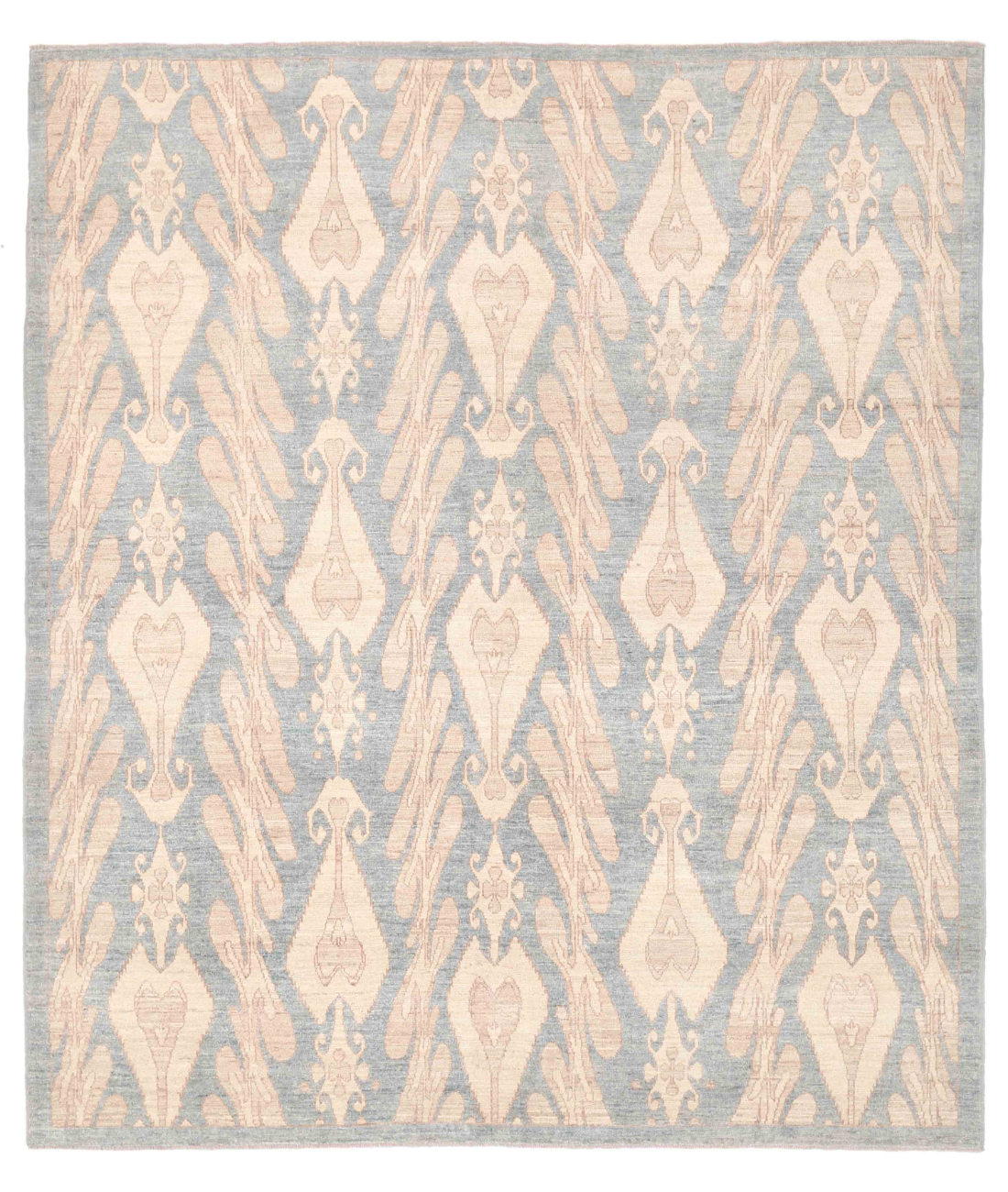 Hand Knotted Artemix Wool Rug  - 8&#39; 2&quot; X 9&#39; 9&quot; 8&#39; 2&quot; X 9&#39; 9&quot; (249 X 297) / Blue / Ivory