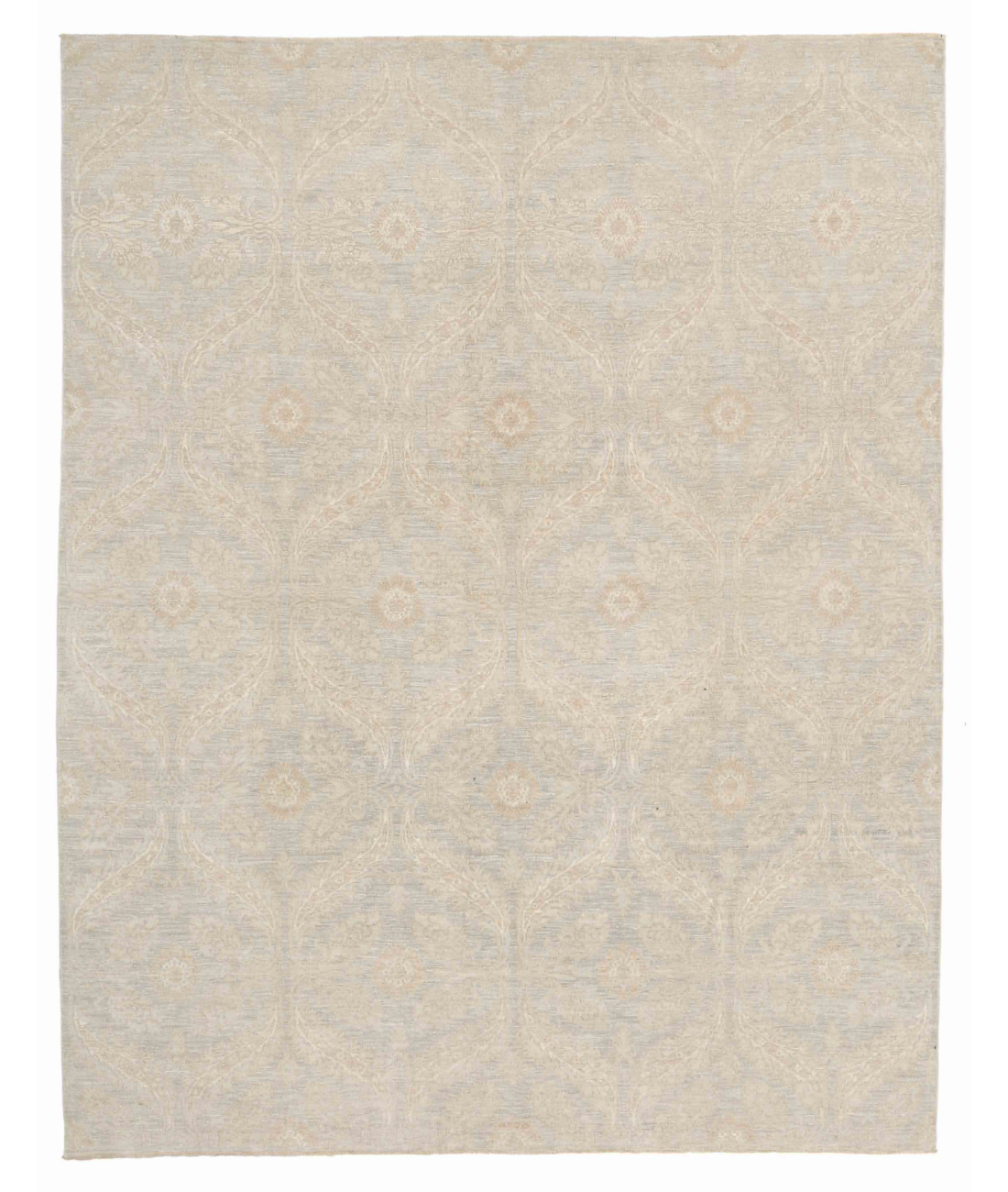 Hand Knotted Artemix Wool Rug  - 8&#39; 10&quot; X 11&#39; 3&quot; 8&#39; 10&quot; X 11&#39; 3&quot; (269 X 343) / Ivory / Blue