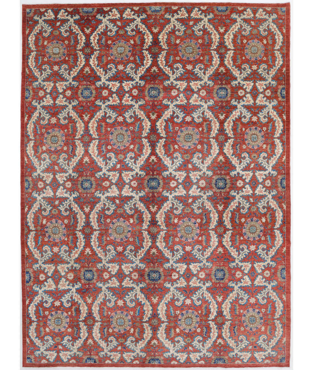 Hand Knotted Artemix Wool Rug  - 10&#39; 0&quot; X 13&#39; 10&quot; 10&#39; 0&quot; X 13&#39; 10&quot; (305 X 422) / Red / Blue