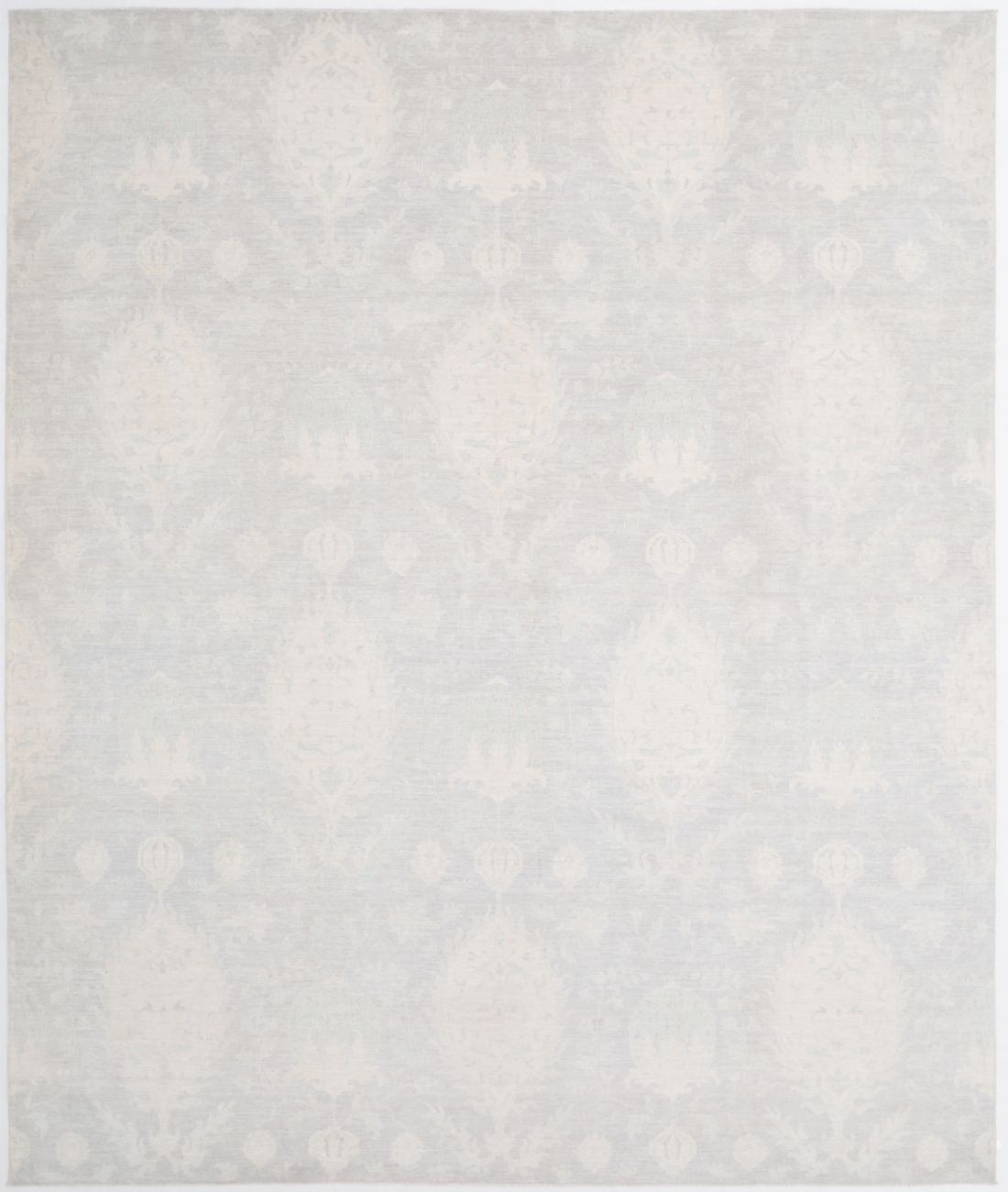 Hand Knotted Artemix Wool Rug  - 11&#39; 10&quot; X 14&#39; 2&quot; 11&#39; 10&quot; X 14&#39; 2&quot; (361 X 432) / Grey / Ivory