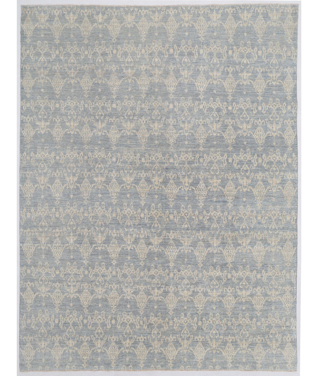 Hand Knotted Artemix Wool Rug  - 8&#39; 10&quot; X 11&#39; 6&quot; 8&#39; 10&quot; X 11&#39; 6&quot; (269 X 351) / Grey / Ivory