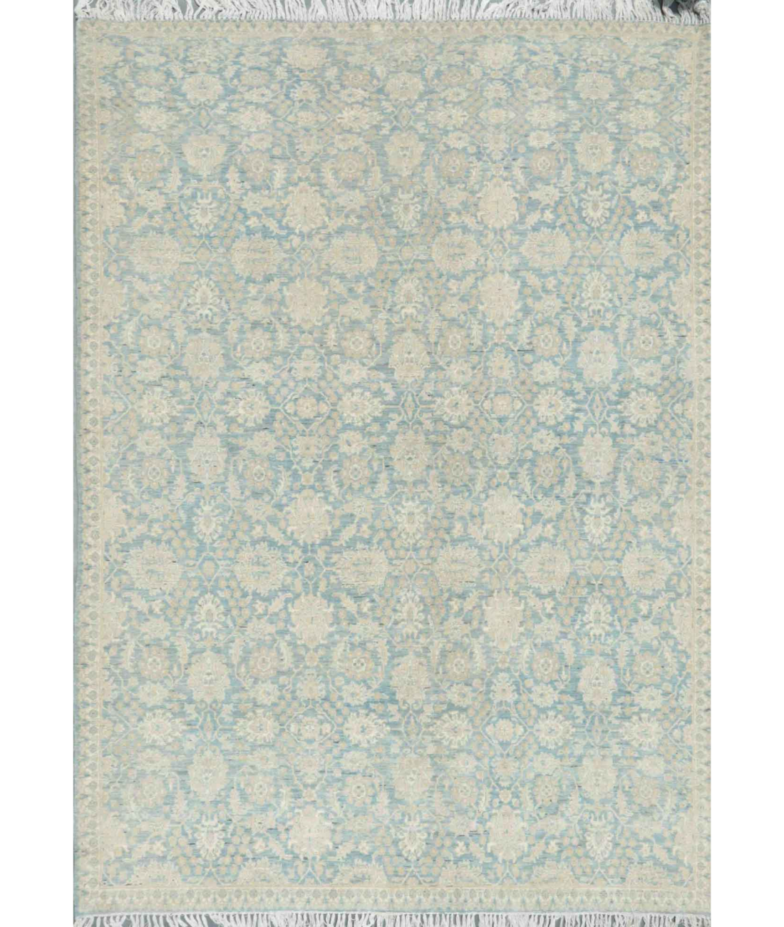 Hand Knotted Artemix Wool Rug  - 8&#39; 0&quot; X 10&#39; 8&quot; 8&#39; 0&quot; X 10&#39; 8&quot; (244 X 325) / Blue / Ivory