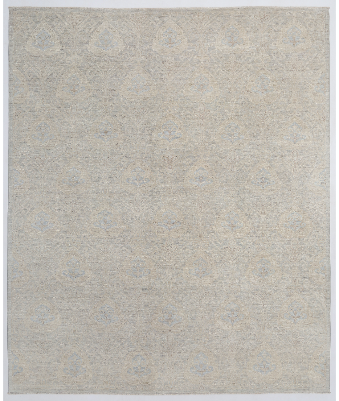 Hand Knotted Artemix Wool Rug  - 8&#39; 2&quot; X 9&#39; 9&quot; 8&#39; 2&quot; X 9&#39; 9&quot; (249 X 297) / Grey / Ivory