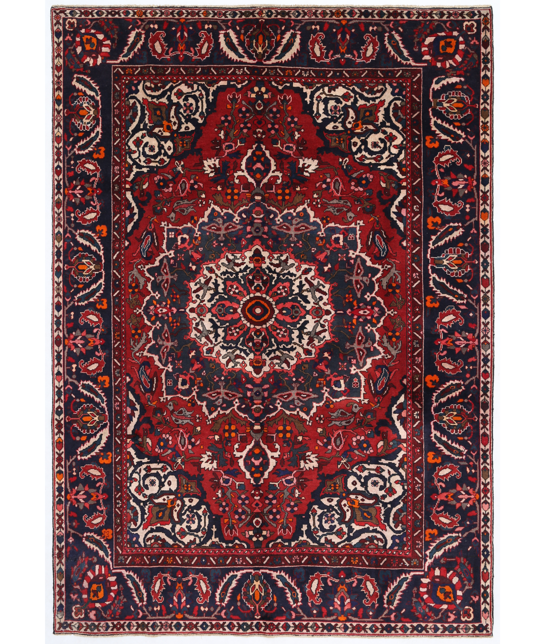 Hand Knotted Bakhtiari Wool Rug  - 7&#39; 0&quot; X 10&#39; 0&quot; 7&#39; 0&quot; X 10&#39; 0&quot; (213 X 305) / Red / Blue