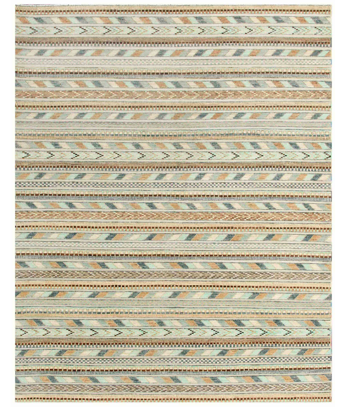 Hand Knotted Berjesta Wool Rug  - 6&#39; 6&quot; X 8&#39; 3&quot; 6&#39; 6&quot; X 8&#39; 3&quot; (198 X 251) / Beige / Grey