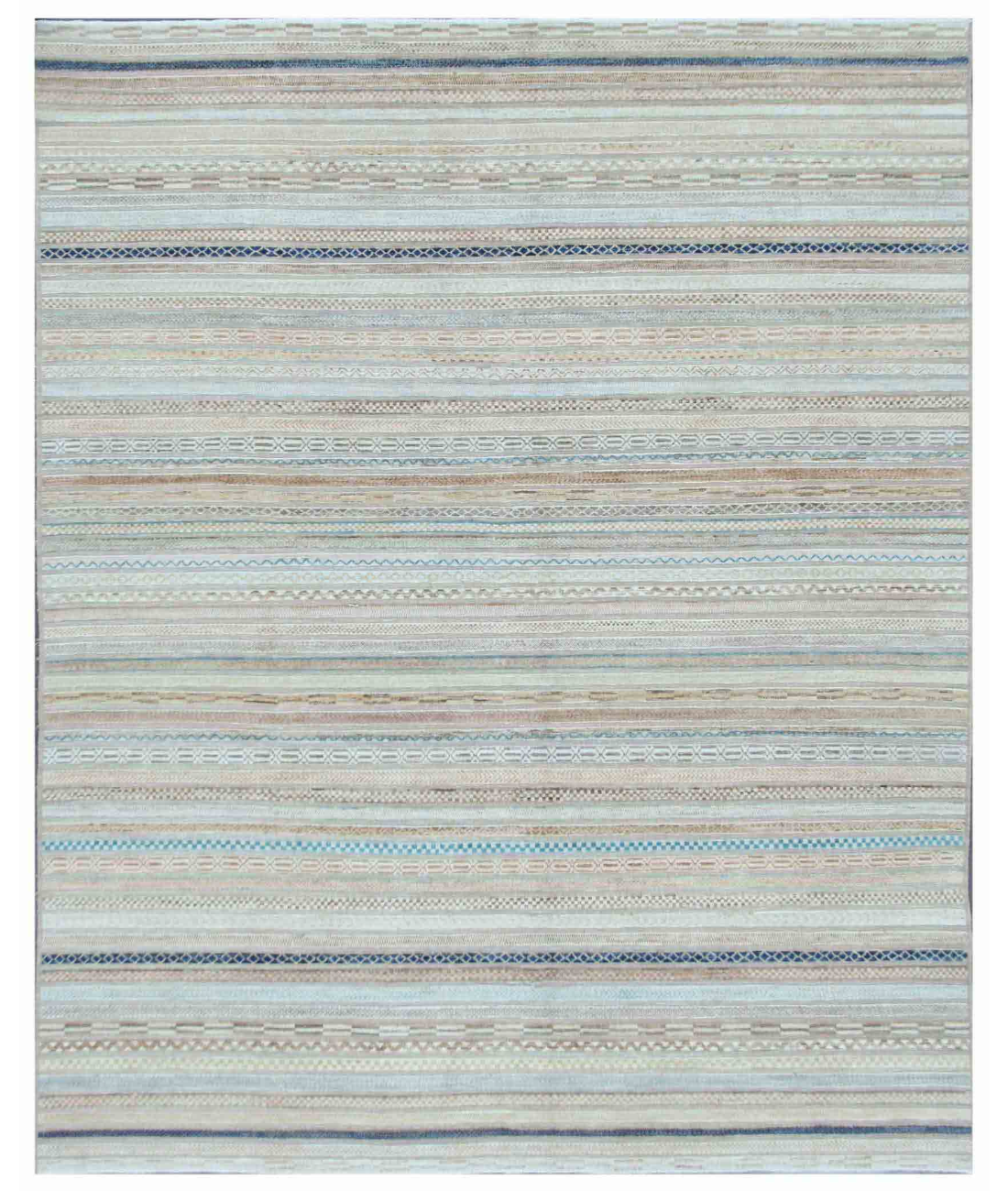 Hand Knotted Berjesta Wool Rug  - 7&#39; 9&quot; X 9&#39; 6&quot; 7&#39; 9&quot; X 9&#39; 6&quot; (236 X 290) / Taupe / Blue