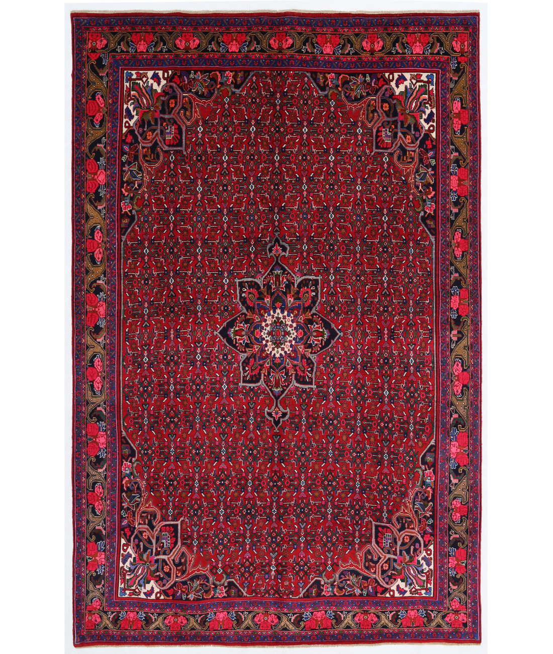 Hand Knotted Bijar Wool Rug  - 6&#39; 10&quot; X 10&#39; 8&quot; 6&#39; 10&quot; X 10&#39; 8&quot; (208 X 325) / Red / Blue