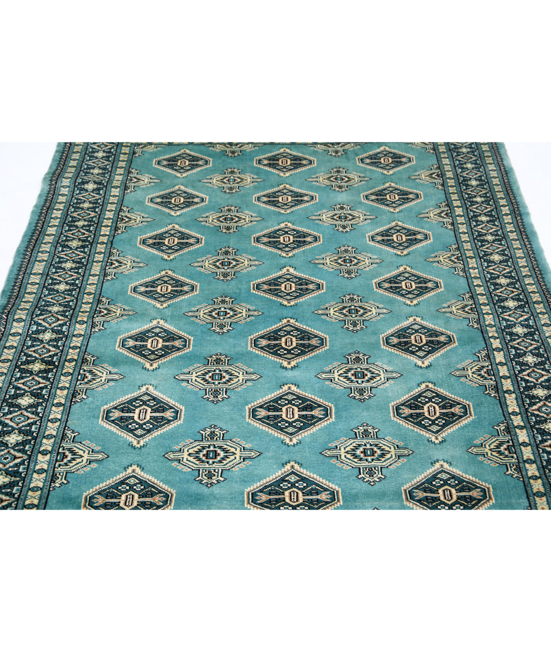 Hand Knotted Tribal Jaldar Fine Wool Rug - 4'8'' x 6'4'' 4'8'' x 6'4'' (140 X 190) / Green / N/A