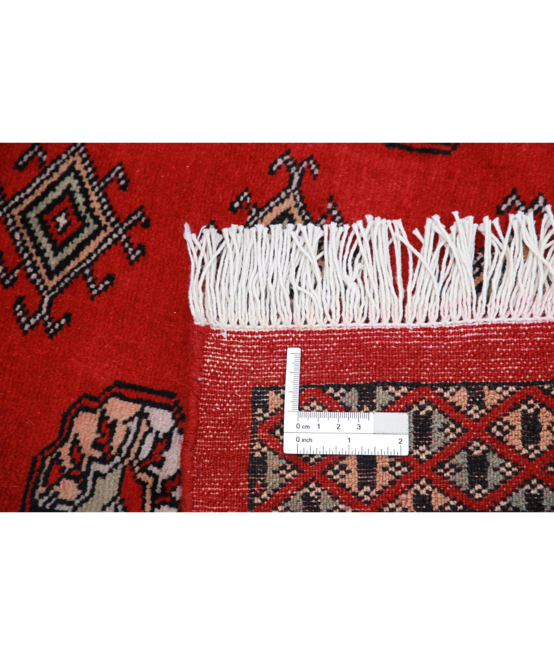 Hand Knotted Tribal Bokhara Wool Rug - 6'1'' x 8'9'' 6'1'' x 8'9'' (183 X 263) / Red / Black