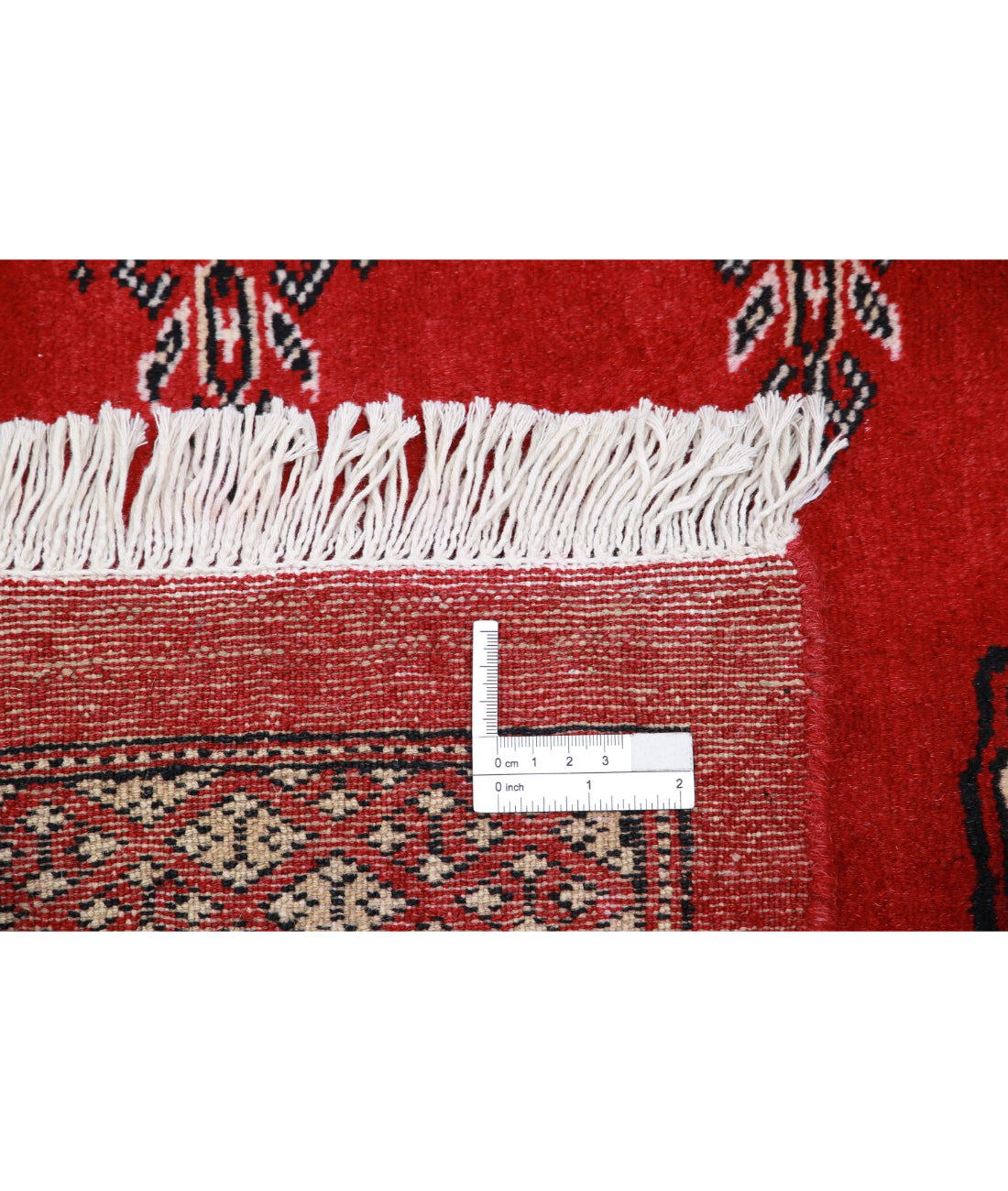 Hand Knotted Tribal Bokhara Wool Rug - 6'1'' x 8'11'' 6'1'' x 8'11'' (183 X 268) / Red / Ivory