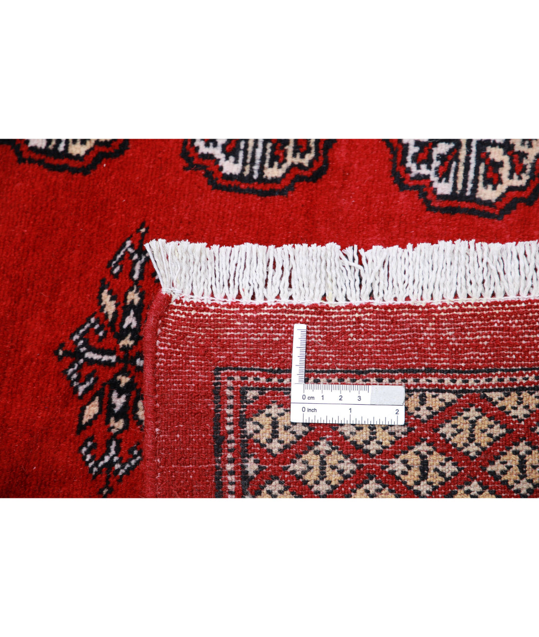 Hand Knotted Tribal Bokhara Wool Rug - 7'10'' x 9'11'' 7'10'' x 9'11'' (235 X 298) / Red / Beige