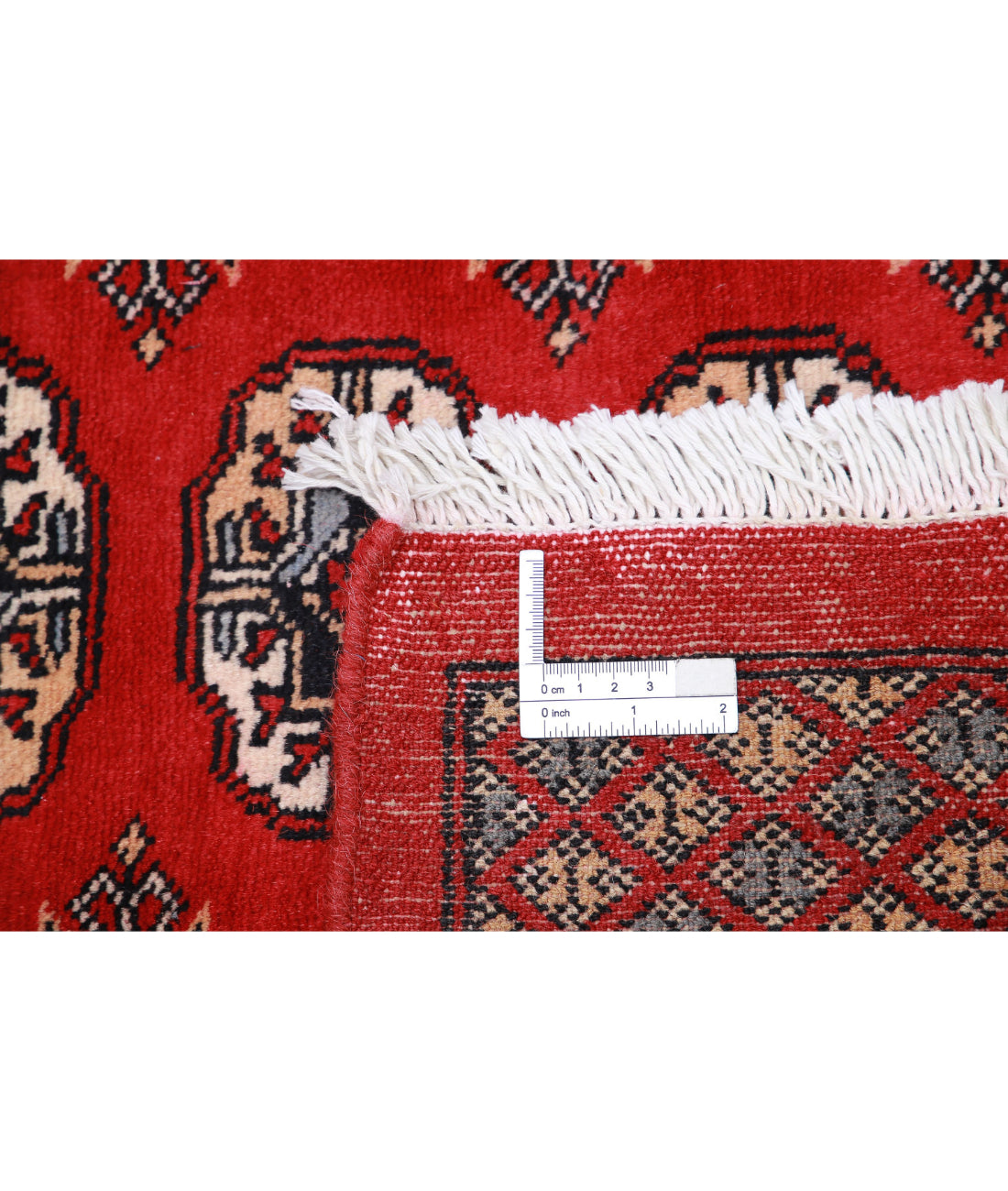 Hand Knotted Tribal Bokhara Wool Rug - 8'0'' x 9'11'' 8'0'' x 9'11'' (240 X 298) / Red / Beige