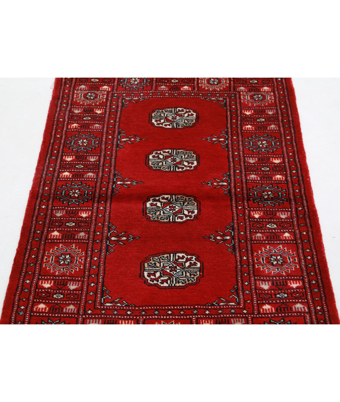 Hand Knotted Tribal Bokhara Wool Rug - 2'6'' x 4'10'' 2'6'' x 4'10'' (75 X 145) / Red / Red