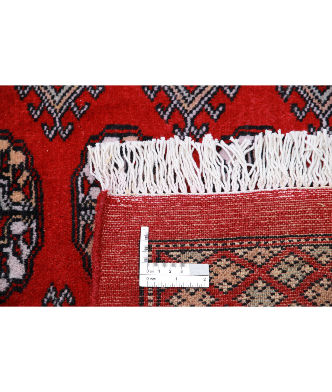 Hand Knotted Tribal Bokhara Wool Rug - 9'11'' x 13'8'' 9'11'' x 13'8'' (298 X 410) / Red / Taupe