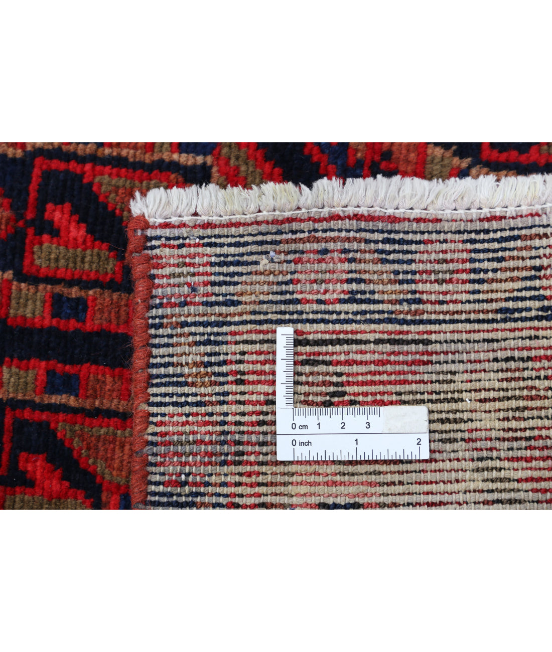 Hand Knotted Persian Hamadan Wool Rug - 3'7'' x 17'4'' 3'7'' x 17'4'' (108 X 520) / Blue / Red